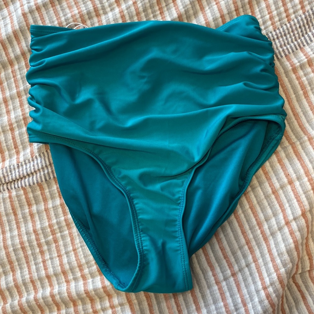 Nani XS Green Ruched Swim Bottoms - Picture 5 of 6